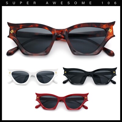 SA106 Womens Rich Gilded Age Opulent Gothic Cat Eye Plastic Fashion Sunglasses