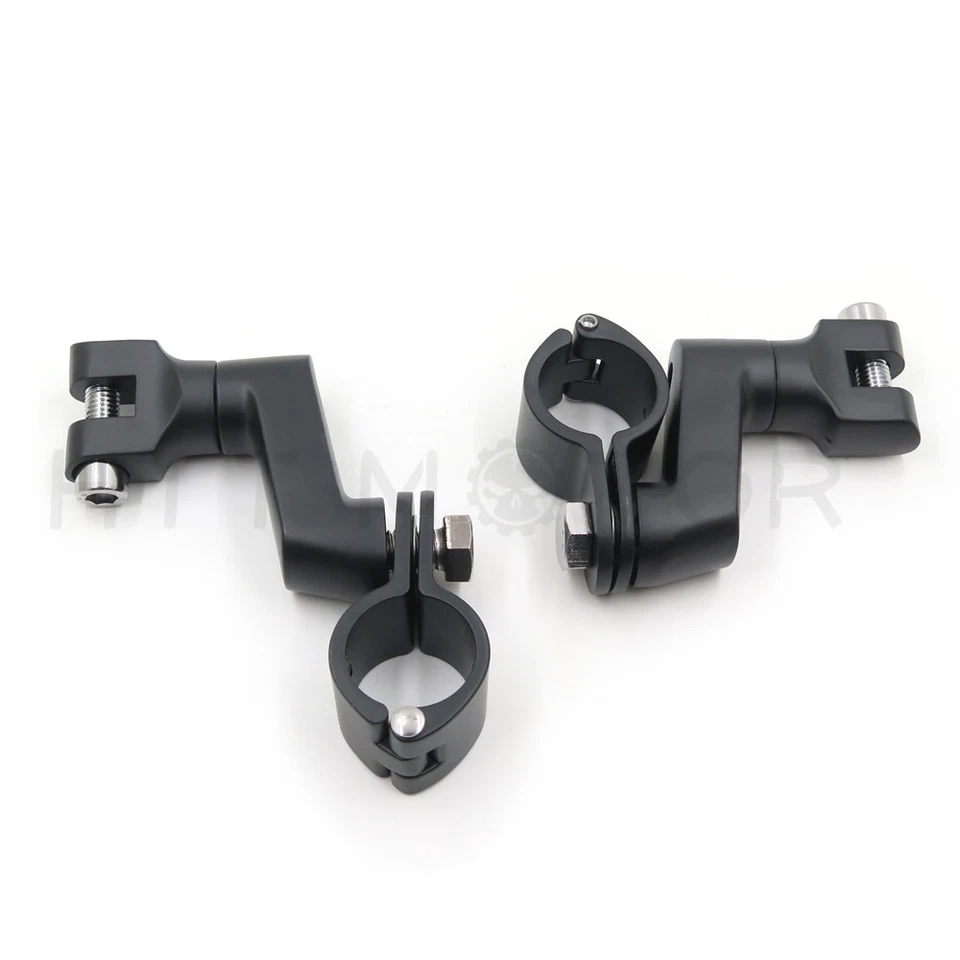 Highway Offset Foot Peg Mounts 25mm 1" Engine Guard For Harley Davidson Honda - Image 4 of 4