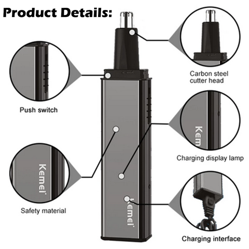 All In 1 Electric Ear Beard Nose Hair Trimmer Eyebrow Remover Shaver Clippers US - Picture 3 of 12