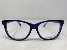 Max  Co. MO5075 092 54-16-140 Deep Blue Plastic Full Rim Eyeglasses Frame /367