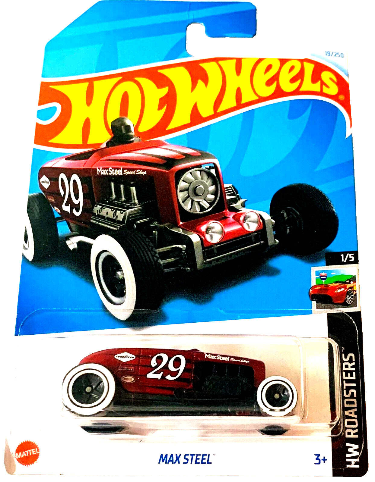 HOT WHEELS 2024 Maroon Max Steel HW Roadsters 19/250  HTC12 unopened box