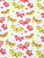 Butterfly  Hearts Cotton Voile  Fabric Apparel Fabric   By the Yard  