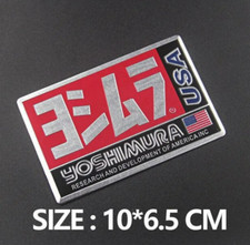 YOSHIMURA 3D USA HEATPROOF EXHAUST BADGE STICKER GRAPHIC DECAL METAL 10x6.5cm UK