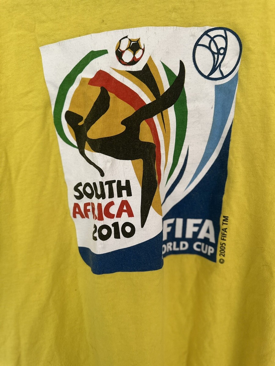 Fifa World Cup Shirt Adult Extra Large Yellow South Africa 2010 Soccer