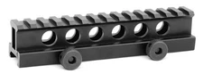 FLAT TOP 1 INCH RISER MOUNT 14 RING SLOT PICATINNY RAIL WITH QD THUMB SCREWS