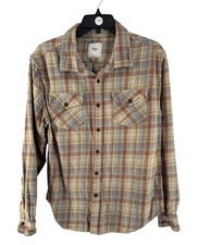 Katin Men's Cotton Plaid Fred Flannel Long Sleeve Button-Up Shirt Size Large