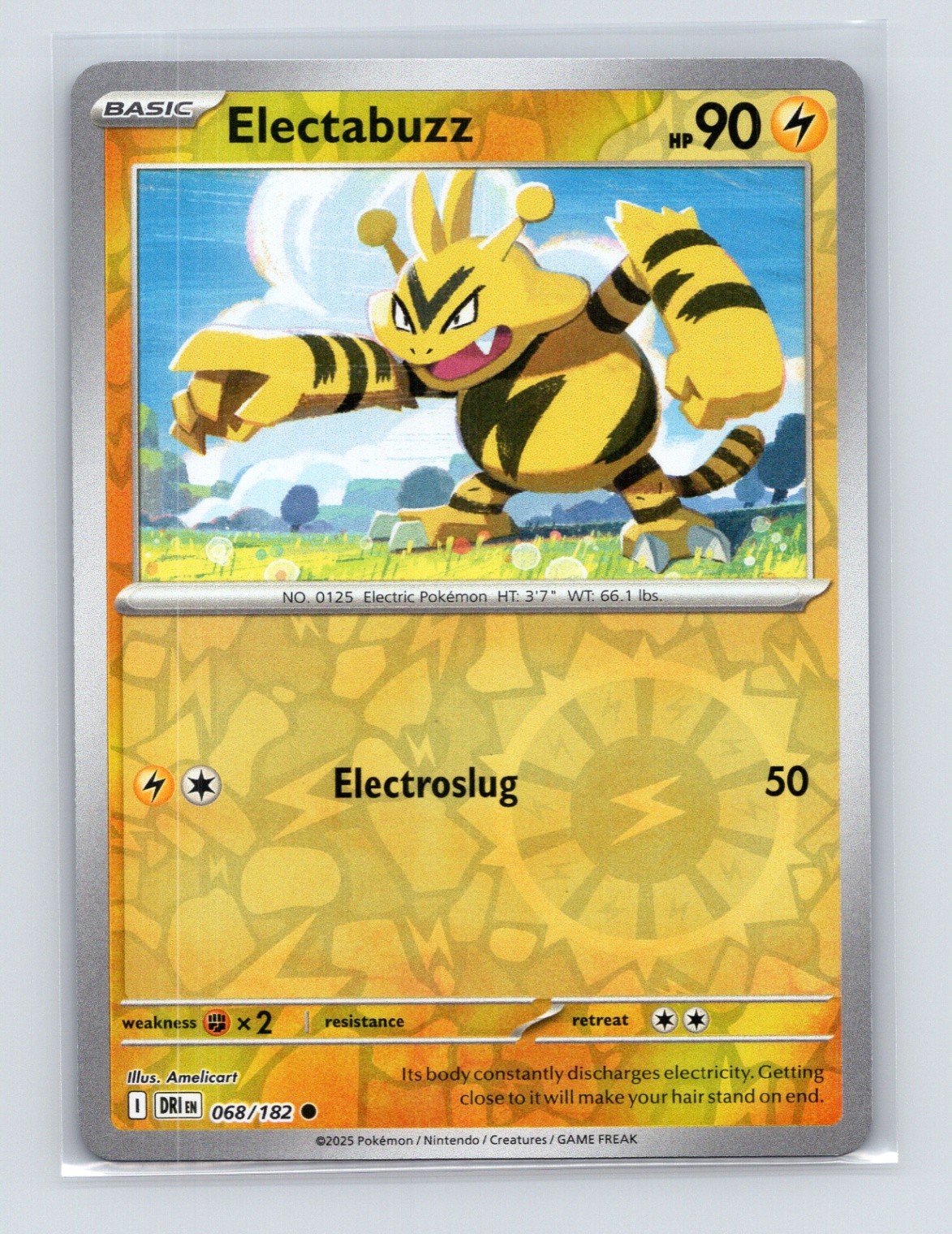 Pokémon TCG Electabuzz 068/182 SV10: Destined Rivals Reverse Holo NM
