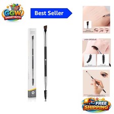 Angled Eyebrow Brush  Spoolie Duo - Precision Beauty Tool for Flawless Brows