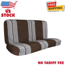 Saddle Blanket Brown Bench Seat Cover Fits For Ford Chevrolet Dodge Full Size