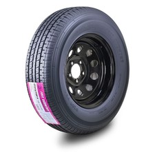 Free Country Trailer Tire Rim St21575r14 8-ply D 107m 5 Lug X 4.5 Black Mod
