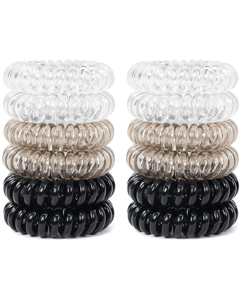12 StüCk Spiral Haargummis, Elastisch Zopfgummi, Telefonkabel Haargummi, Haargum-image