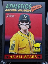2026 Topps Heritage - Jacob Wilso Dark Gray Border #17 Athletics Rookie Cup