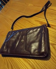 Vintage 1970s Pierre Cardin Genuine Leather Clutch Oxblood Handbag Purse