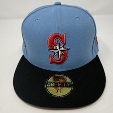 Seattle Mariners Hat Cap Fitted Mens 7 3/8 MLB Baseball All Star New Era