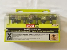 Ryobi Forstner Bit Set A9FS8 X-Wing Design Greater Visibility Woodworking Drill