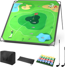 Portable Golf Chipping Game Set - Fun for Dads Kids, Indoor/Outdoor Play