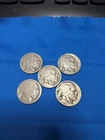 5 Buffalo Nickels No Dates