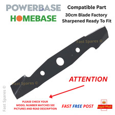 Powerbase Homebase M1G-ZP3-300B M1G-ZP3-300C1 Lawnmower Blade 30cm FAST UK POST