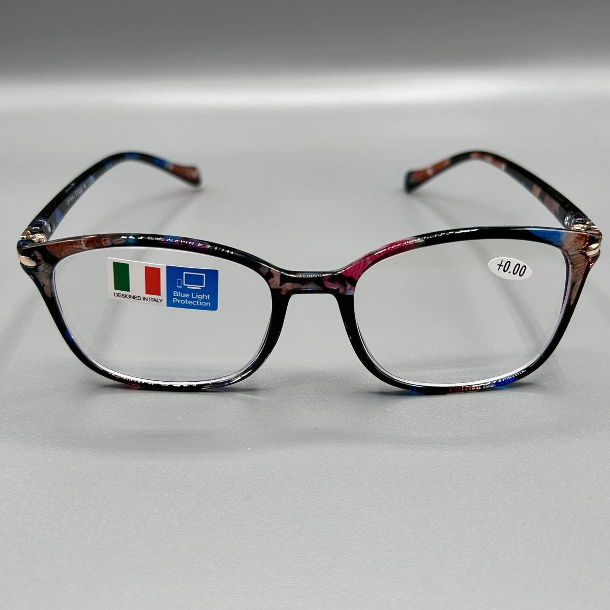 LA-Nola Blue Light Protection Glasses 52-18-140 Multi Color Frame Display +0.00