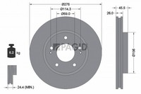 2X Pagid Bremsscheibe 54982NC FüR Mitsubishi Space Runner Lancer 7 Cargo Eclipse