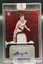 Rayan Rupert 2023-24 Obsidian Red Flood Electric Etch Rookie Auto Patch Sealed