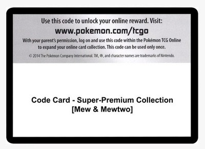 POKÉMON TCG LIVE CODE CARD FROM SUPER-PREMIUM COLLECTION: MEW & MEWTWO 