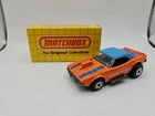 Lesney Matchbox Dodge Challenger Superfast No 1 W/ Box Orange Blue Revin Rebel