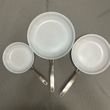 Tramontina 3-Piece Ceramic Non-Stick Skillet Set Gray Frying Pans