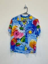 Jams World Aloha Style Camp Shirt - Women Size Medium, Fabric Pattern Ravishing