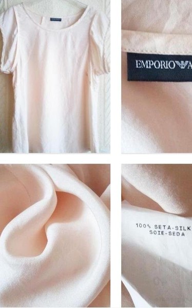 Women Emporio Armani Shirt Beige Silk 40