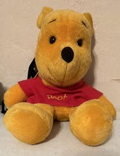 Disney Winnie the Pooh Plush Backpack w/ Straps Red Shirt Small Vintage 2000