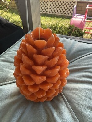 Luminara Pinecone Flameless Candle Adobe Chalky Finish Pine Cone Figural, Real W