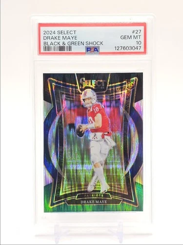 DRAKE MAYE 2024 SELECT CONCOURSE BLACK & GREEN SHOCK RC PSA 10 Q0004