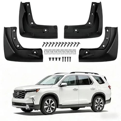 No Drill Mud Flaps for 2023-2026 Honda Pilot SUV, Heavy Duty Front & Rear All