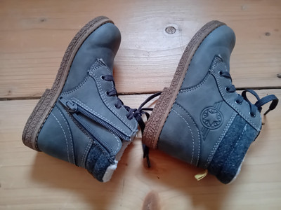 Bobbie Shoes - Kinderschuhe Leder gefüttert, hoch Größe 25