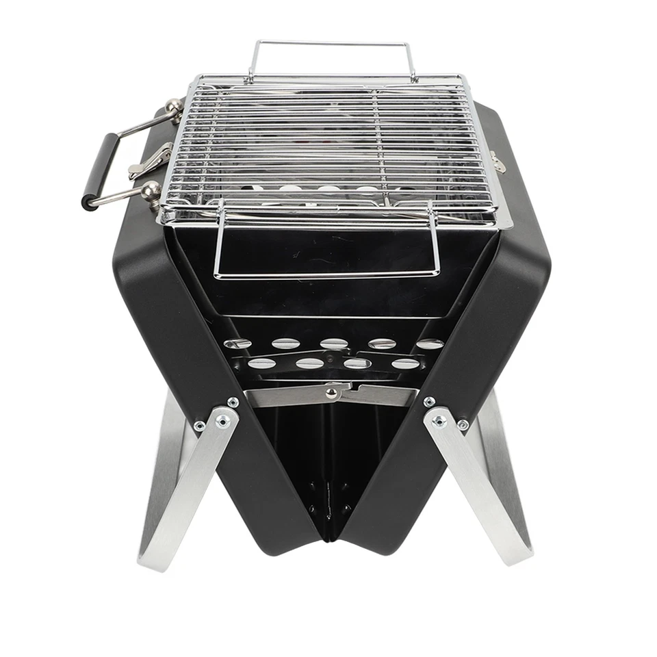 Charcoal BBQ Grill Folding Notebook Grill For Camping Cooking Backyard Picnic B - Bild 3 von 4