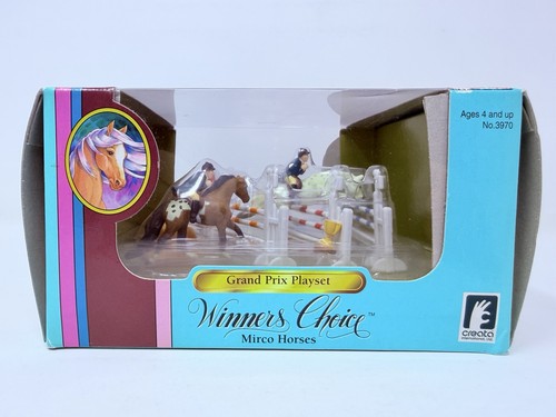 1996 Vintage Creata Winners Choice Grand Prix Playset Micro Horses Figures