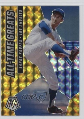 2021 Panini Mosaic All-Time Greats Reactive Yellow Prizm Sandy Koufax HOF g5e