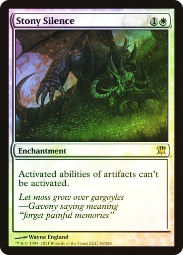 Stony Silence Foil x1 Innistrad MTG Magic the Gathering White Enchantment Card