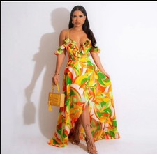 Women Ladies Boho colorful Maxi Dress Cocktail Party Beach Sundress. Big sale!