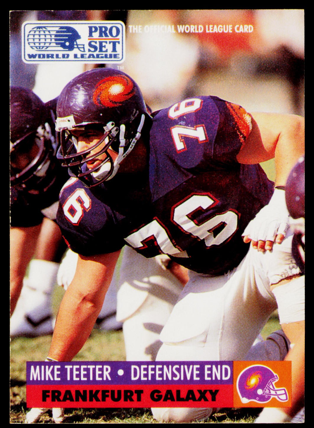 1991 Pro Set #11 Mike Teeter World League Collectibles (WLAF Inserts)
