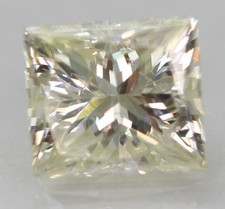 Certified 0.44 Carat J VVS2 Princess Natural Enhanced Loose Diamond 4.34x3.86mm