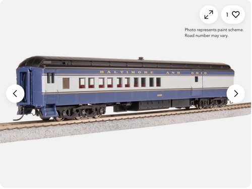 Broadway Limited Imports escala HO 9113 B&O autobús-equipaje combinado #1497 | Zustand: New