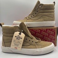 Vans Sk8-Hi MTE Khaki Suede All Weather Fleece Lined Sneakers Mens 8 Womens 9.5