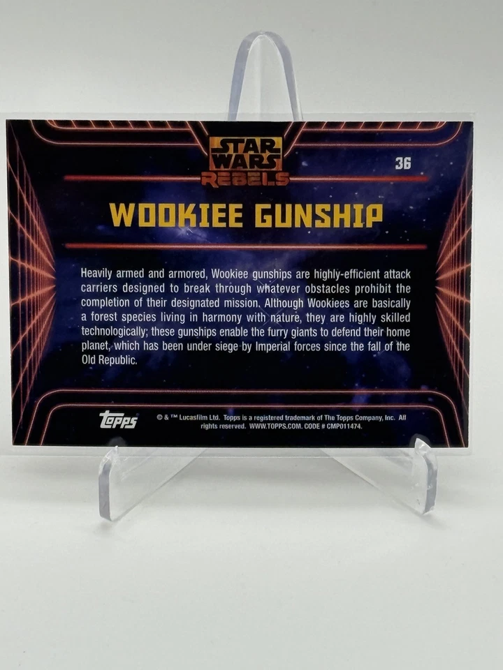 2015 Topps Star Wars Rebels Rainbow Foil Wookie Ginship #36 - Image 2 of 2