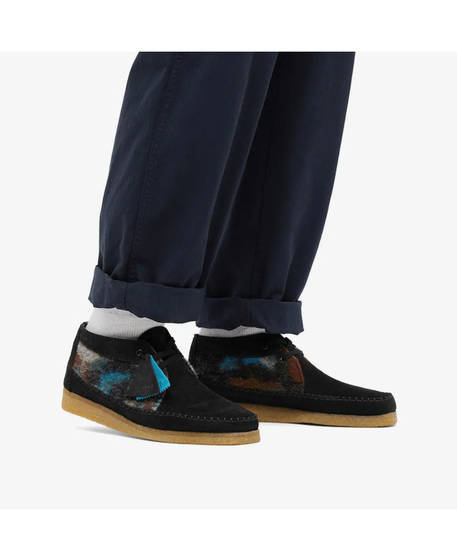 Clarks Originals Mens * Wallabee Weaver Boot - Black Wool Multi * UK 8,9,10,11 G image 2