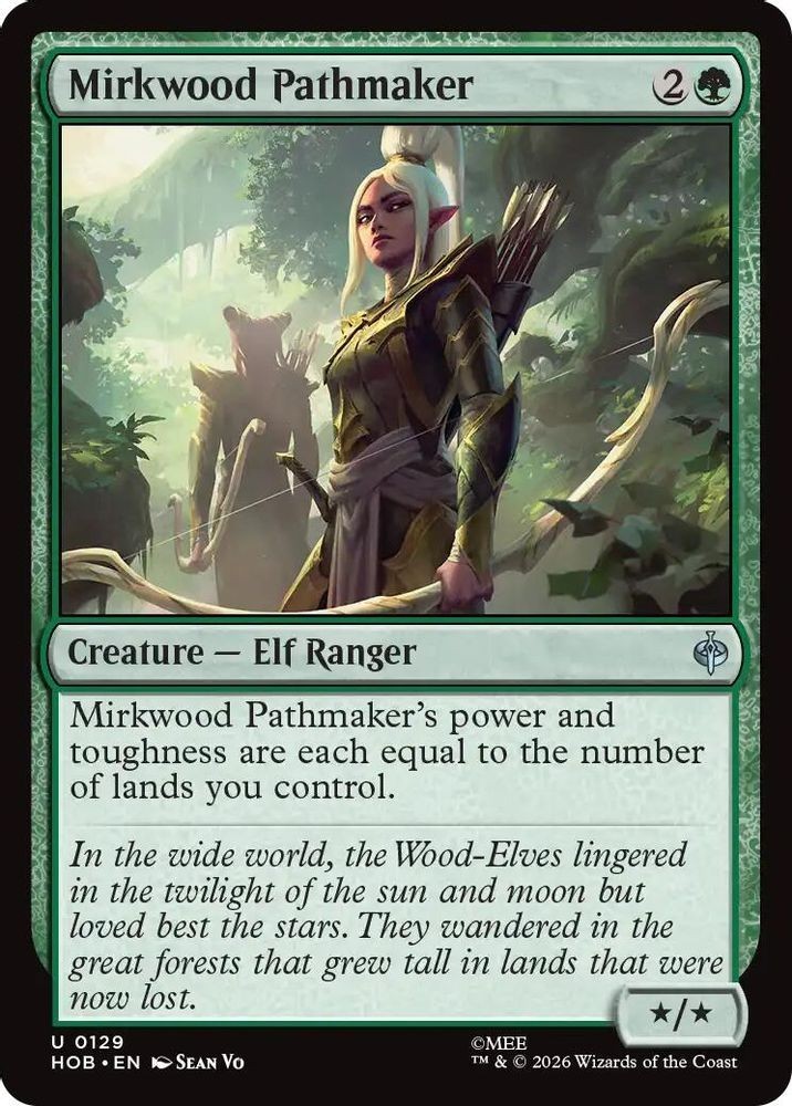 Mirkwood Pathmaker 129 Uncommon The Hobbit Magic: The Gathering Foil Near Mint
