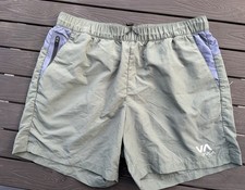 RVCA Men s Yogger Stretch Sport Short Training Running Green/Blue Size M