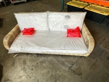 Serena & Lily Springwood Hanging Daybed-Sunbrella Canvas Bright White Cushions Serena & Lily Springwood Hanging Daybed-Sunbrella Canvas Bright White Cushions - Image 1