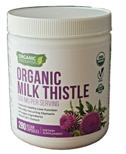 Organic Discounters USDA Organic Milk Thistle Extract Capsules, 280 Capsules